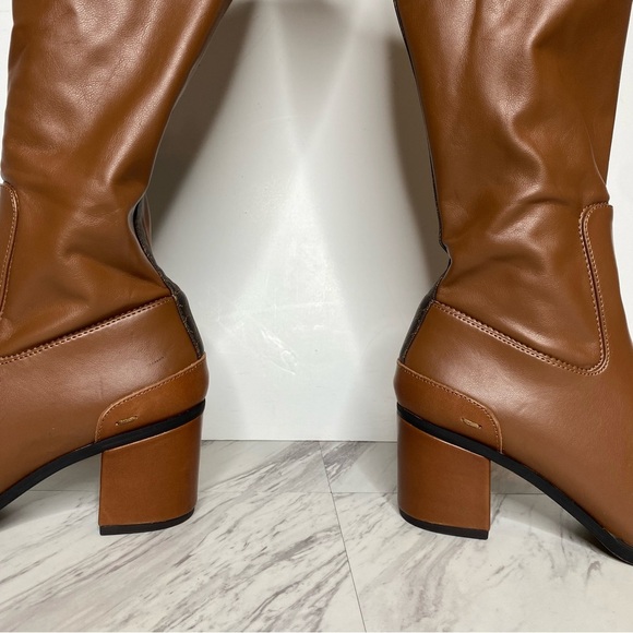 Sarto Franco Sarto Figaro Brown Square Toe Tall Boot 7 1/2 M - Picture 8 of 16